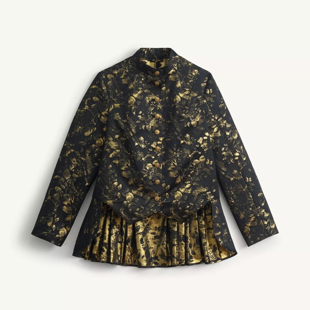 NWT Zara X Kate Moss Metallic Jacquard Top/Jacket